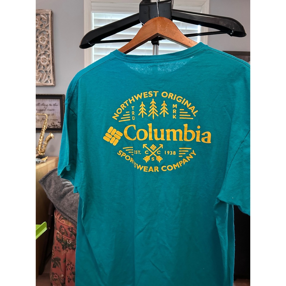 Columbia Sportswear Company Northwest Original T Shirt Teal Mens XL Graphic Tee‎ - Picture 2 of 4